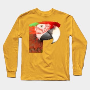 A Beautiful Bird Harlequin Macaw Portrait Vector Long Sleeve T-Shirt